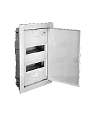 Щит ABB UK 520S (24-28 модулей), врезной, белый с белой металлической дверью